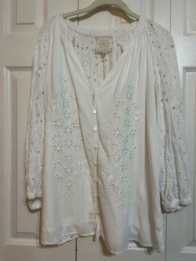Johnny Was white blouse